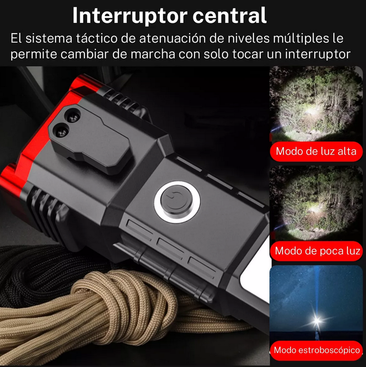 2 Linternas Martillo Powerbank Iman Portatil