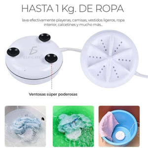 Mini Lavadora Portatil Usb Ropa Turbina