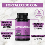 Suplemento Resveratrol 180 Capsulas